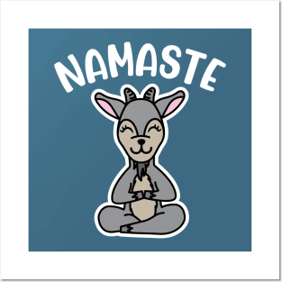 Namaste Goat Yoga Fitness Funny Posters and Art